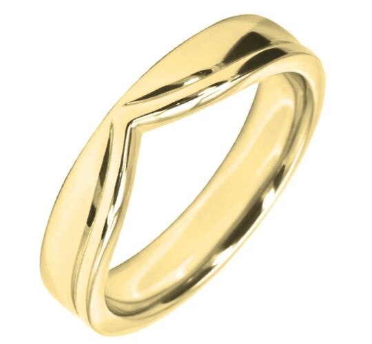 4.25mm Shaped Wedding Ring | W573
